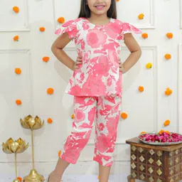 Ka-mee Girls Printed Pure Cotton Top With Palazzos-image-47