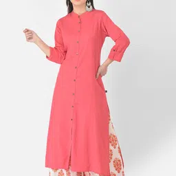 Pistaa Women Peach-Coloured Kurta with Palazzos-picture-29