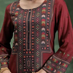 Vishudh Ethnic Motifs Printed Regular Kurta with Palazzos image 2