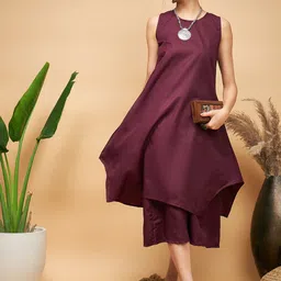 InWeave Regular A-Line Kurta With Palazzos image 3