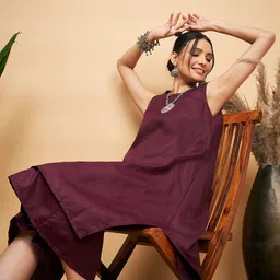 InWeave Regular A-Line Kurta With Palazzos image 2