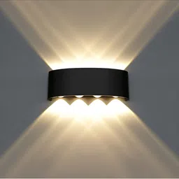 SPARK WORLD Black Aluminium Quirky Abstract Shaped Wall Lamp-6