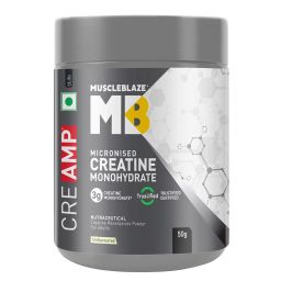 MuscleBlaze Creatine Monohydrate CreAMP,  Unflavoured  0.11 lb -20