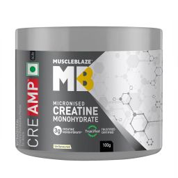 MuscleBlaze Creatine Monohydrate CreAMP,  Unflavoured  0.22 lb -30