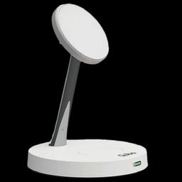 Qubo MagZap Z2 15W 2-in-1 Wireless Charger for iPhone 11, X, 12 & Above & AirPods 3rd G, Pro (Short Circuit Control, White)-12