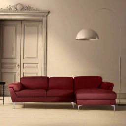 casacraft from pepperfry Honora Leatherette LHS Sectional Sofa in Maroon Color-picture-28