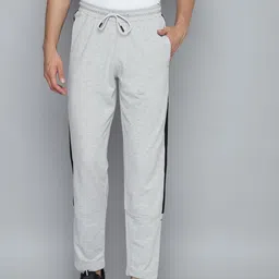 Alcis Men Grey Melange Solid Track Pants with Side Stripe Detail-image-30