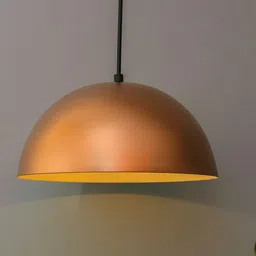 Homesake Copper-Toned Metallic Ceiling Lamp-0