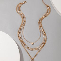 OOMPH Gold-Toned Alloy Layered Chain-image-11