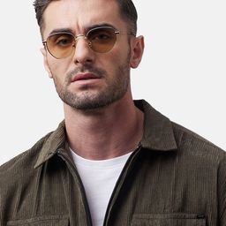 Shisen Fox FUJI Unisex Aviator Sunglasses SG133-Gold-19