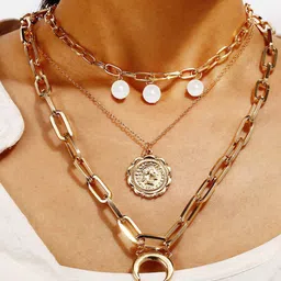 OOMPH Gold-Toned Layered Necklace-57