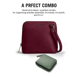 DailyObjects Leather Oversized Structured Sling Bag with Zip Wallet image 5
