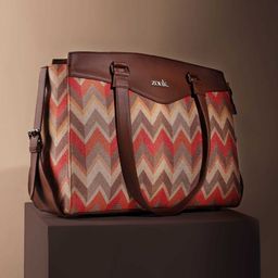 ZOUK Tidal Wave Geometric Printed Structured Shoulder Bag-image-89