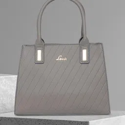 Lavie Grey Structured Quilty Handheld Bag image 1
