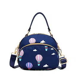 Diva Dale Navy Blue Printed Structured Sling Bag-0