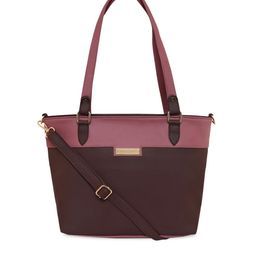 GIORDANO Brown Colourblocked PU Structured Handheld Bag-image-11