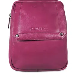 CALFNERO Violet Leather Textured Backpack-18