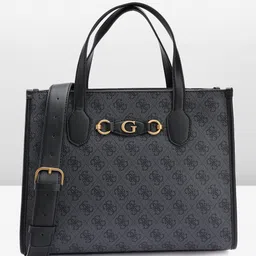 GUESS Brand Logo Printed Structured Handheld Bag-20