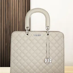 FLYING BERRY Grey Checked Handheld Bag-48