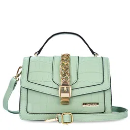Luvoksi Green Textured Structured Satchel-image-18