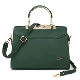 Exotic Green PU Structured Handheld Bag image 4