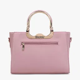 Exotic Nude-Coloured PU Structured Handheld Bag image 2