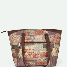 ZOUK Women Ethnic Printed Oversized Structured Handheld Bag image 2