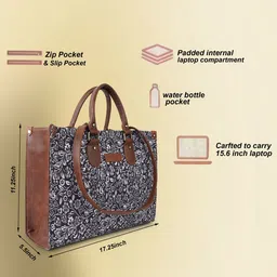 FARGO Floral Printed Structured Handheld Bag image 5