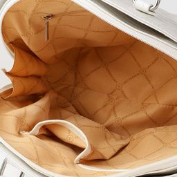 Lino Perros White Textured PU Structured Handheld Bag image 5
