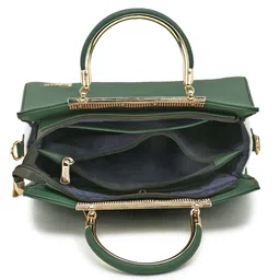 Exotic Green PU Structured Handheld Bag image 3