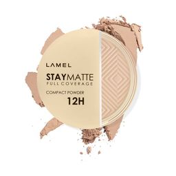 LAMEL Stay Matte Lightweight Full Coverage Compact Powder - Cold Ivory 402-7
