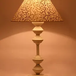 foziq White & Gold-Toned Textured Table Lamps With Shade-42