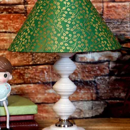 foziq White & Green Printed  Table Lamps-image-87