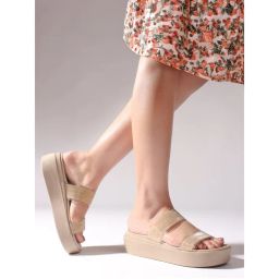 ELLE Women's Double-Strap Platform Heels with Sheer Detail-image-90