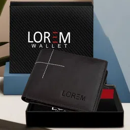 LOREM Men Brown & White Two Fold Wallet with SIM Card Holder-15