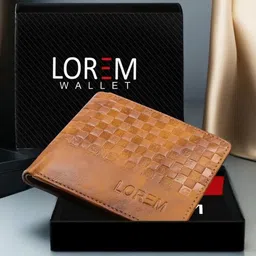 LOREM Men Textured Two Fold Wallet with SIM Card Holder image 1