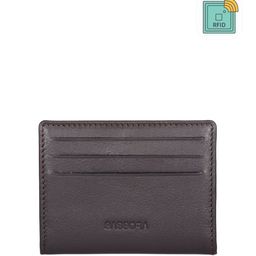 Sassora Unisex Brown Textured Leather RFID Protected Card Holder-39