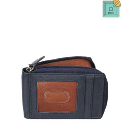 WILD EDGE Men Blue Leather Card Holder-image-43