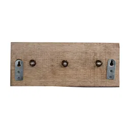 Indianshelf Brown Wooden Wall Hooks Key Holder-image-37