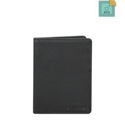 CALFNERO Unisex Black Leather Passport Holder-image-44
