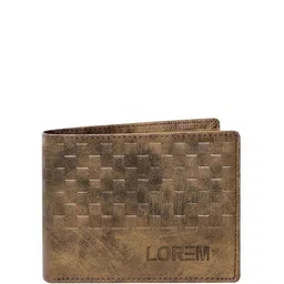 LOREM Men Textured Two Fold Wallet with SIM Card Holder image 2