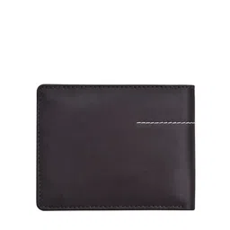 LOREM Men Brown & White Two Fold Wallet with SIM Card Holder image 2