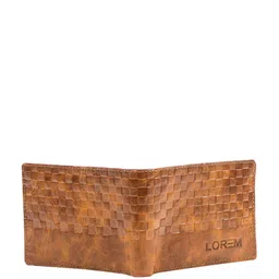 LOREM Men Textured Two Fold Wallet with SIM Card Holder image 4