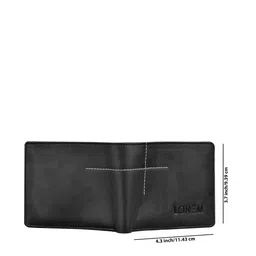 LOREM Men Black & White Two Fold Wallet with SIM Card Holder image 3