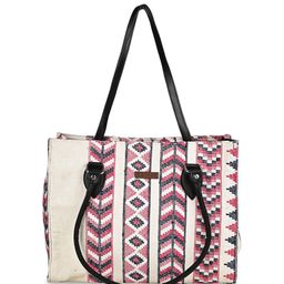 ENSAC Women Striped Printed Shopper Cotton Tote Bag-image-62