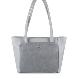 Mochi Grey PU Structured Shoulder Bag image 2