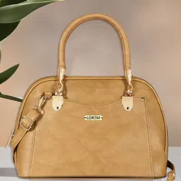 LOREM Textured Oversized Structured Shoulder Bag-12