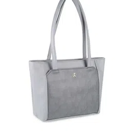 Mochi Grey PU Structured Shoulder Bag image 3