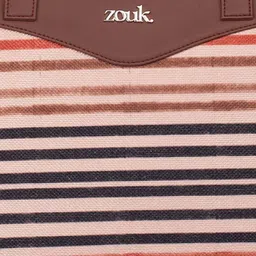 ZOUK Qutub Striped Structured Shoulder Bag image 5