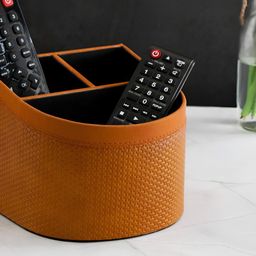 THE HOME CO. Tan Textured 3 Section Desk Organiser-17